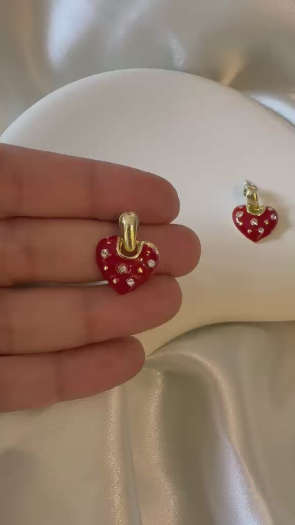 Scarlet Heart Studs