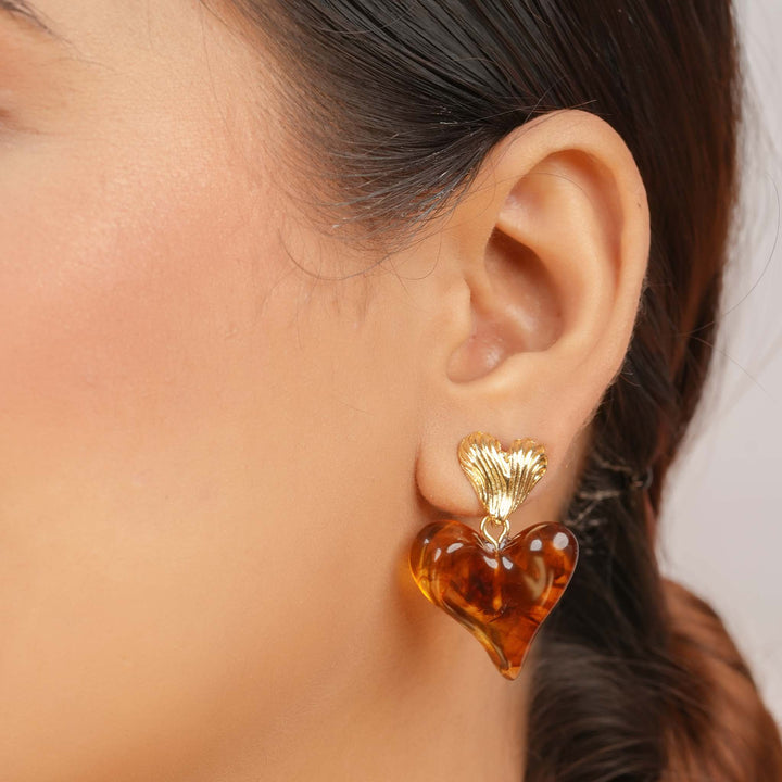 Amber Love Drop Earrings