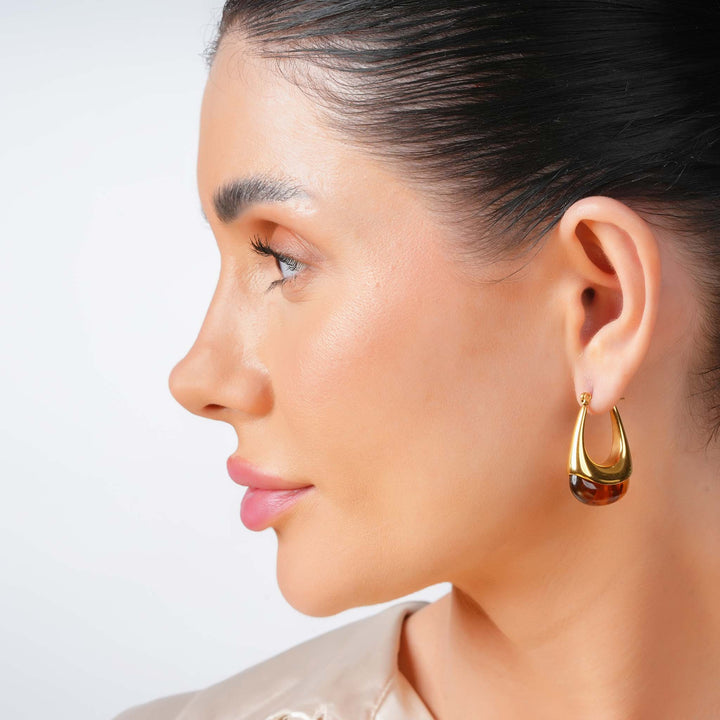 Caramel Teardrop Earrings