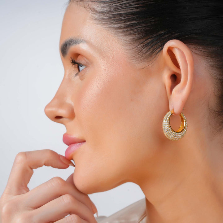 Celeste Sparkle Hoops
