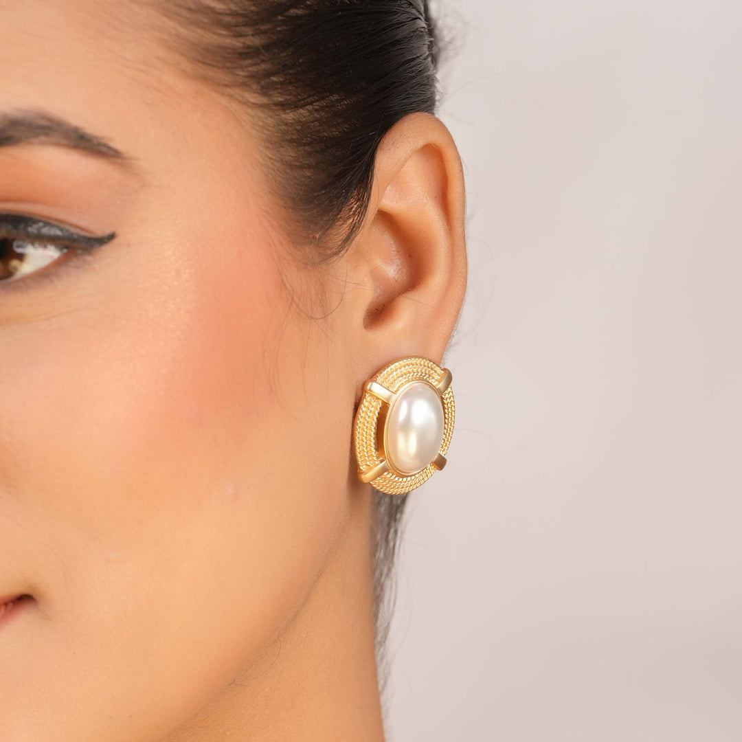 Crown Pearl Earrings