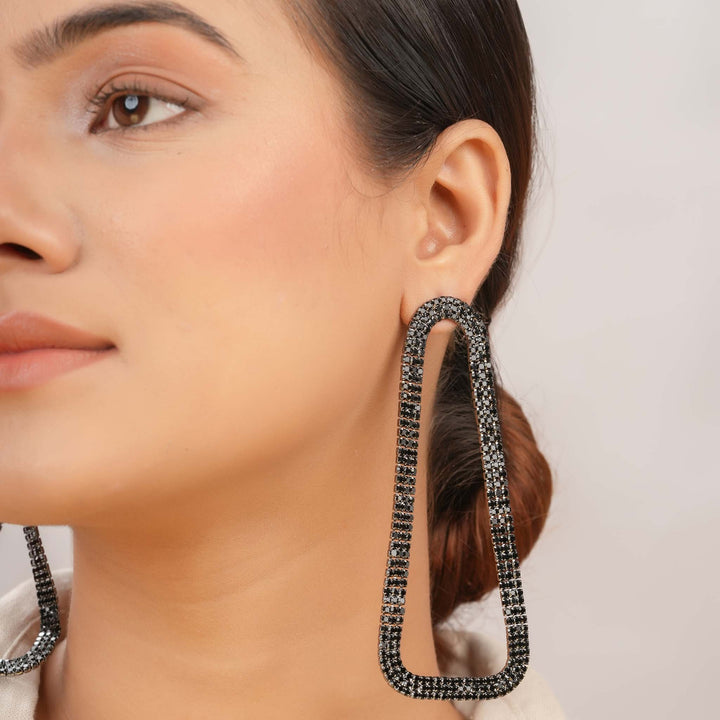 Dark Dazzle Statement Earrings