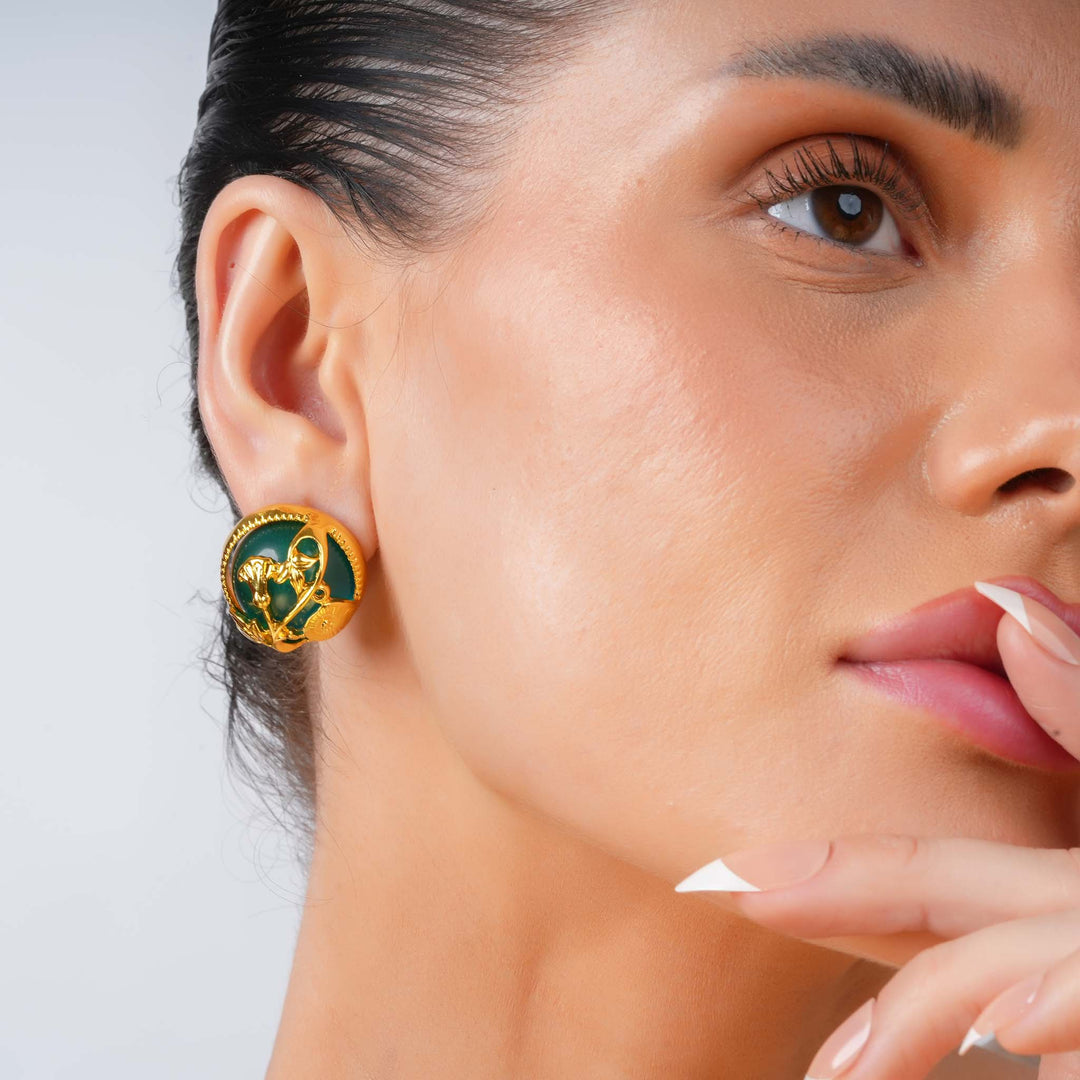 Floral Crest Studs