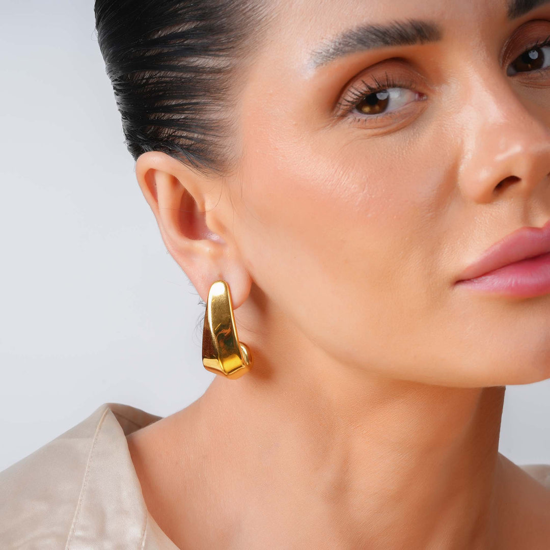 Gold Wave Earrings