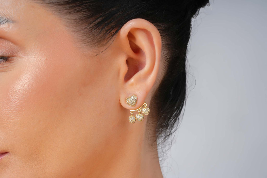 Golden Love Charm Earrings