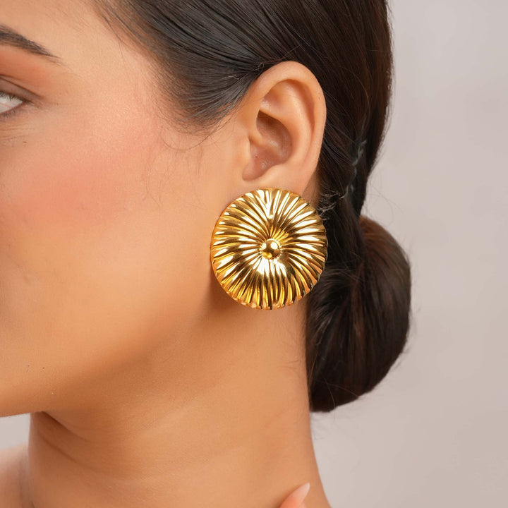 Golden Swirl Studs