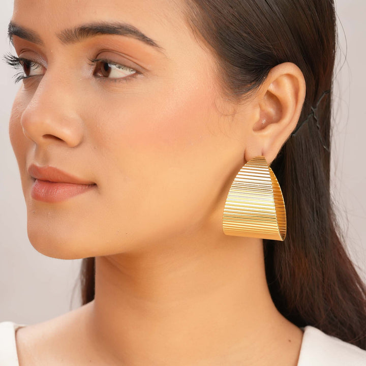 Golden Warp Hoops