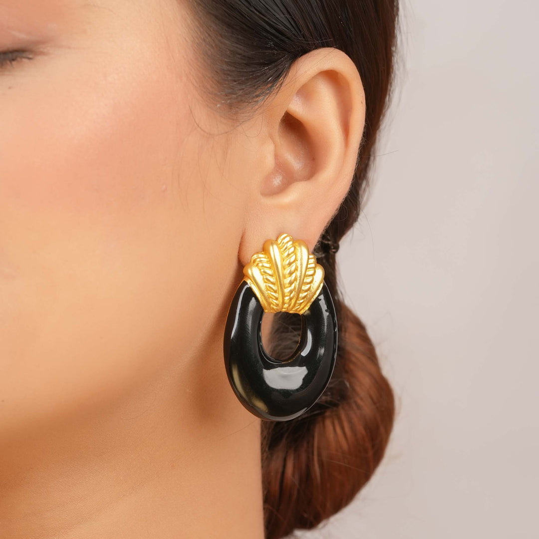 Midnight Shell Earrings