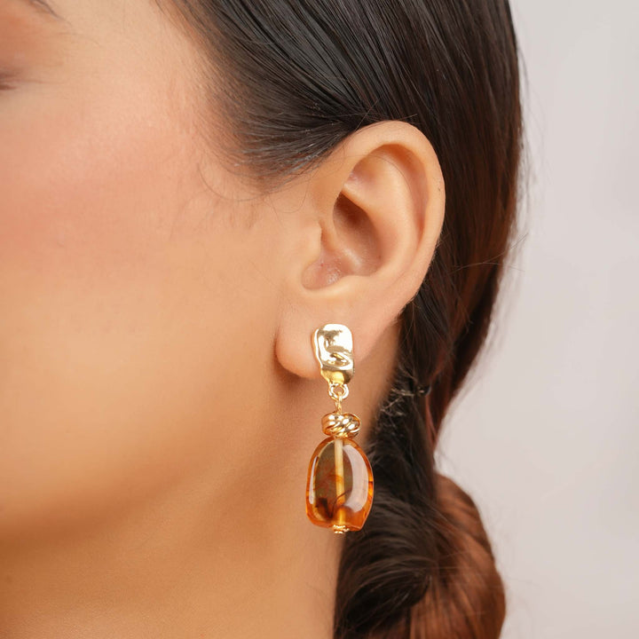 Molten Glow Drop Earrings