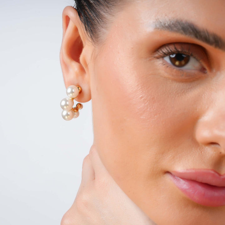 Pearl Bloom Hoops