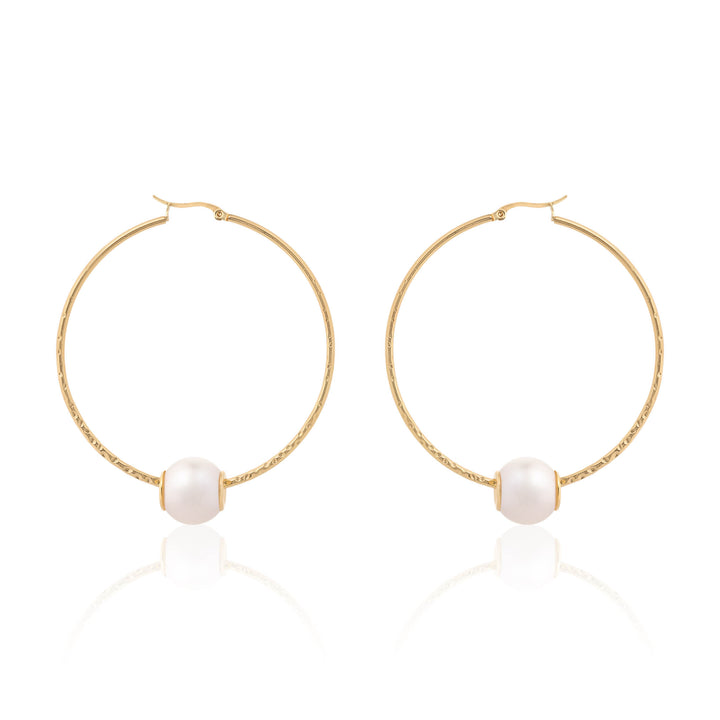 Pearl Drop Hoop