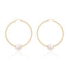 Pearl Drop Hoop