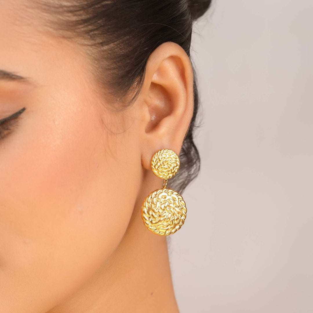 Twin Sun Textured earrings