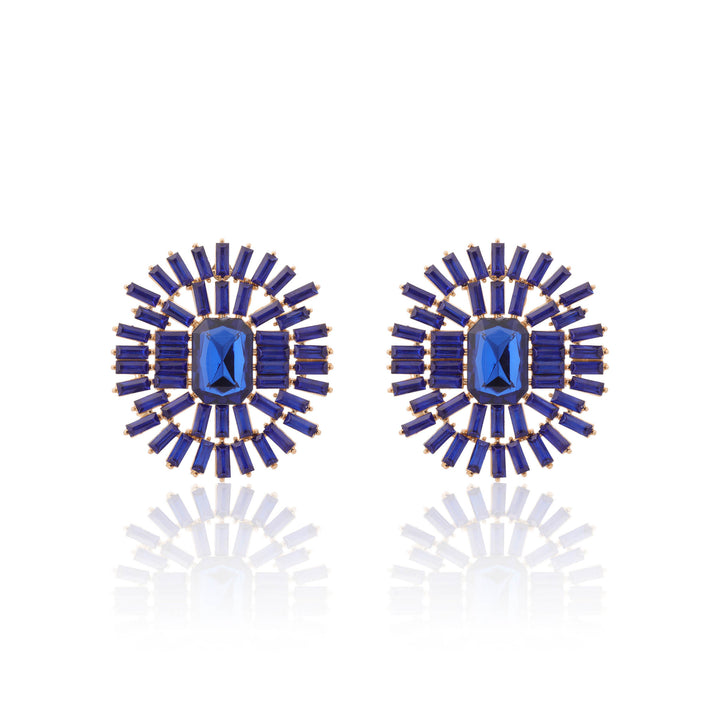 Sapphire Sunburst Earrings