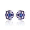 Sapphire Sunburst Earrings