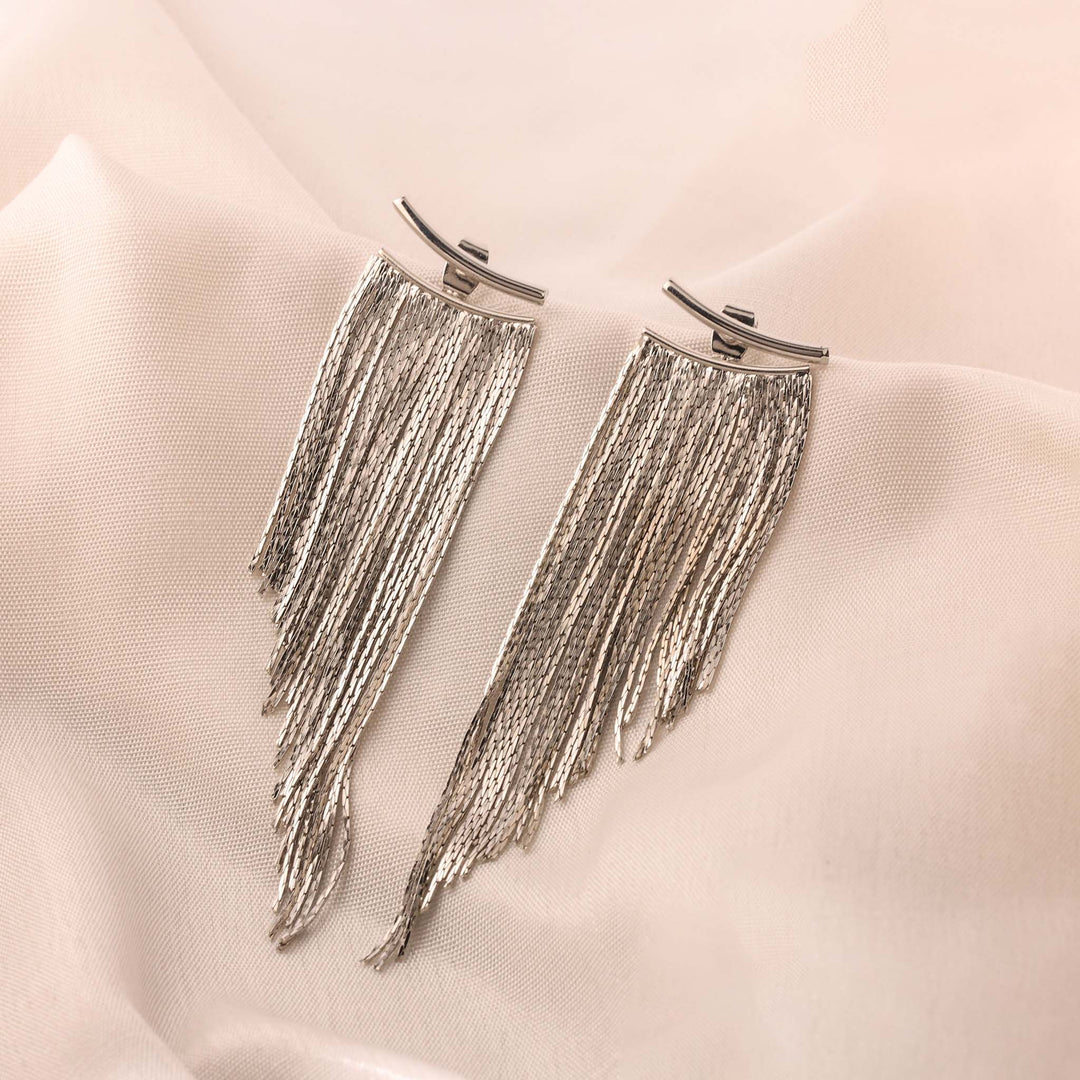 Silver Drape Earrings