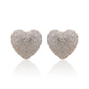 Silver Squeeze Heart Studs