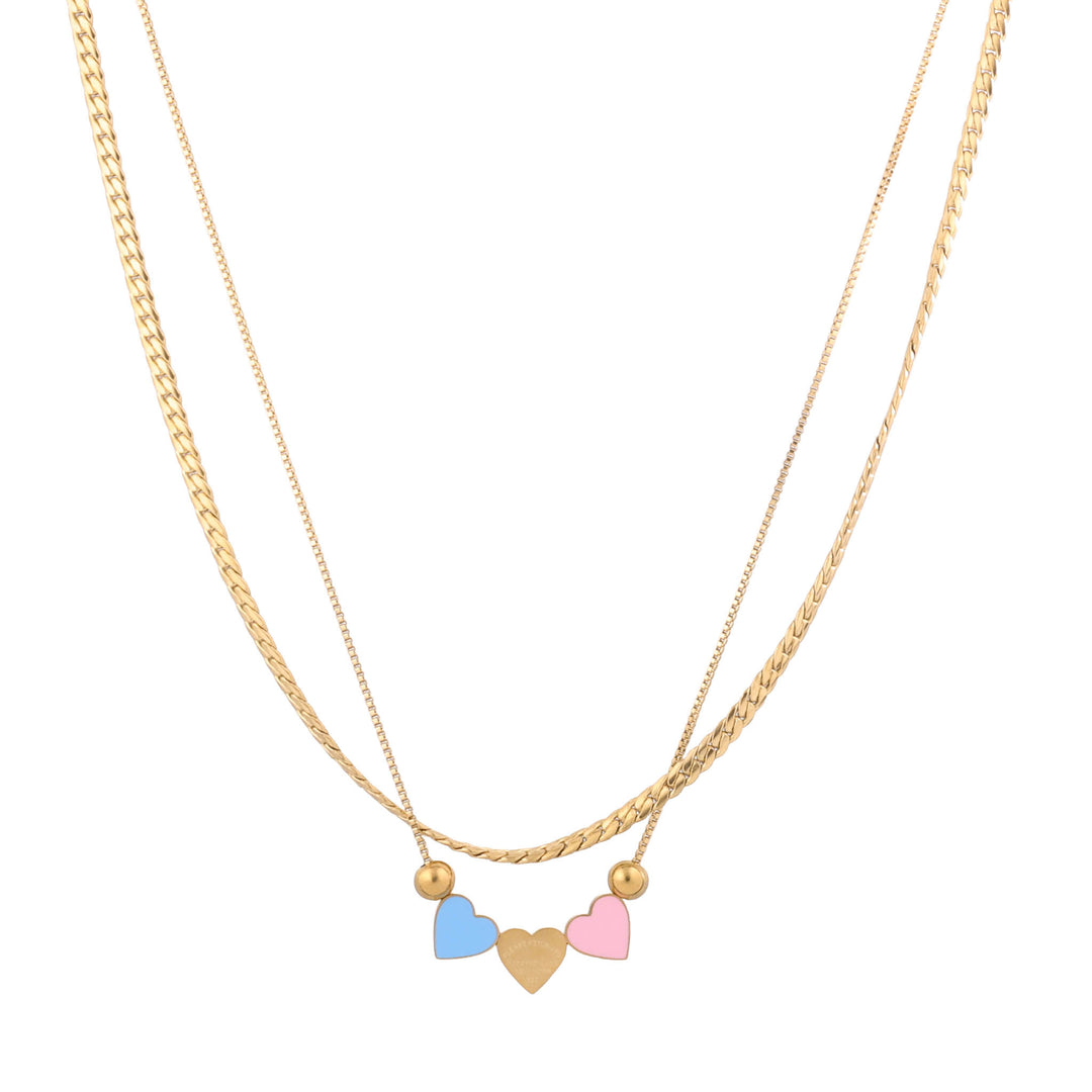 Trio Pops Heart Necklace