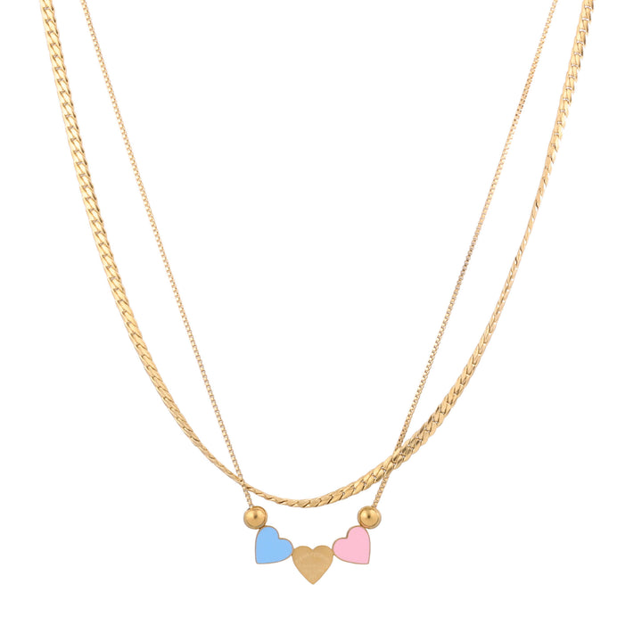 Trio Pops Heart Necklace