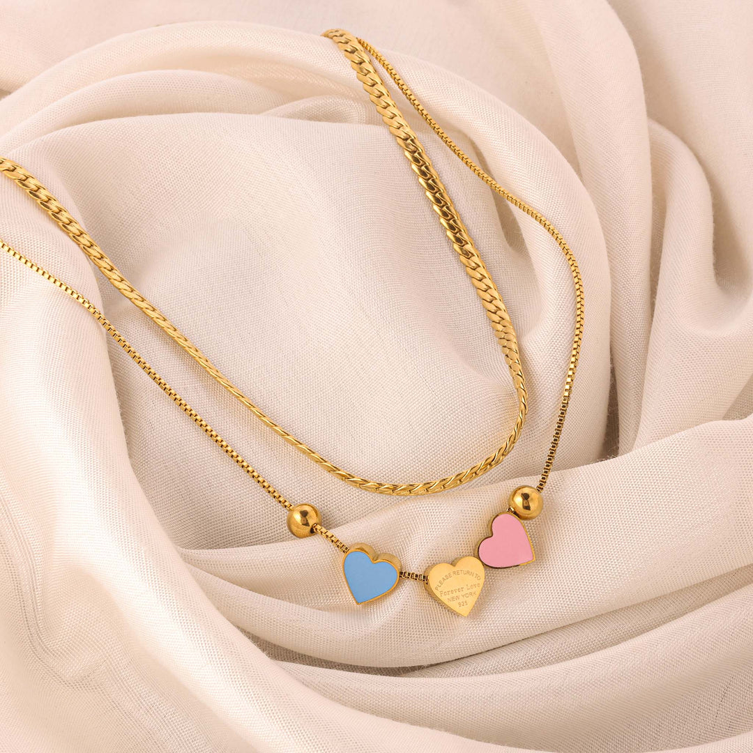 Trio Pops Heart Necklace