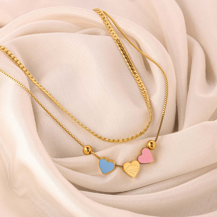 Trio Pops Heart Necklace