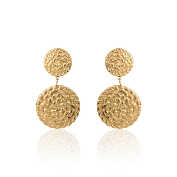 Twin Sun Textured earrings
