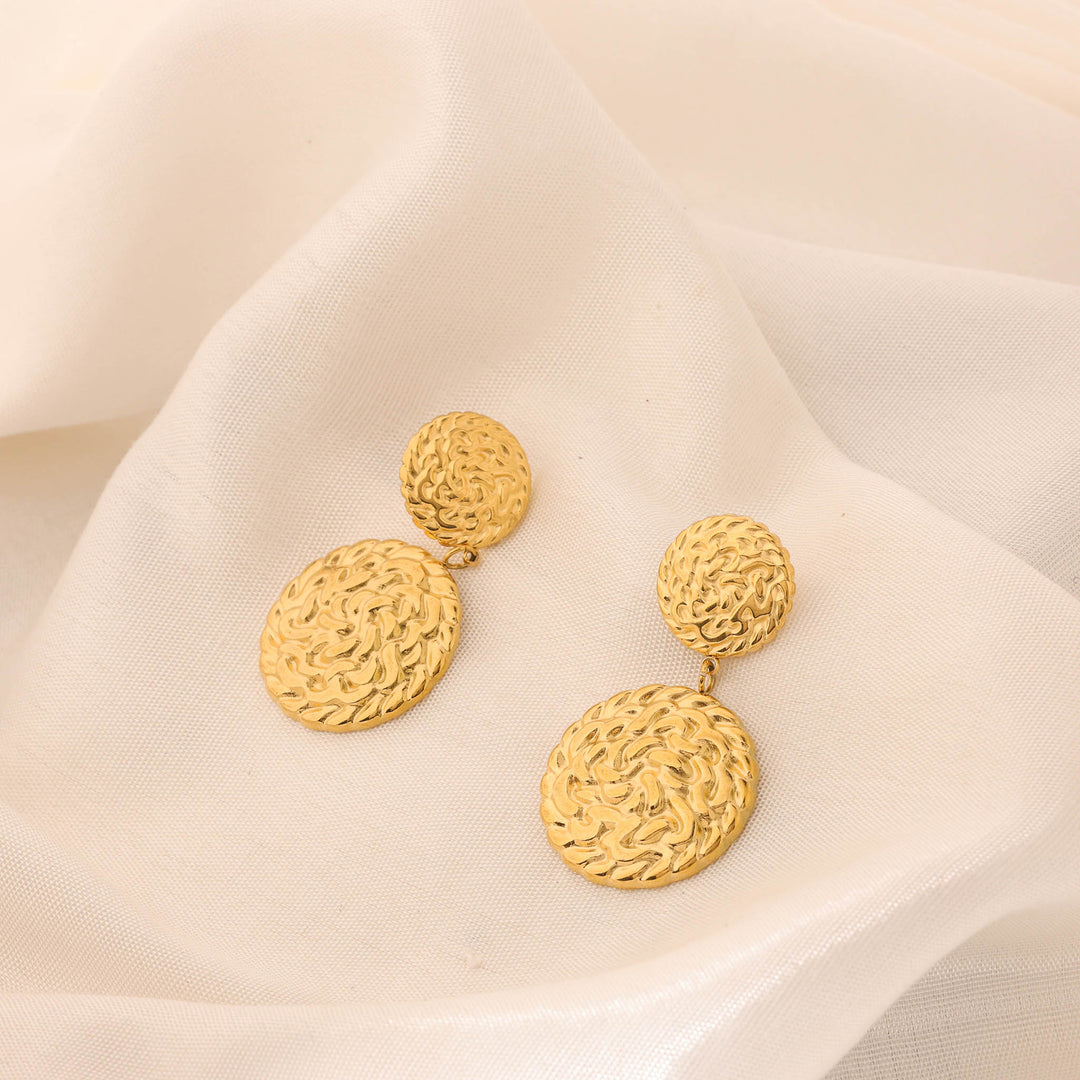 Twin Sun Textured earrings